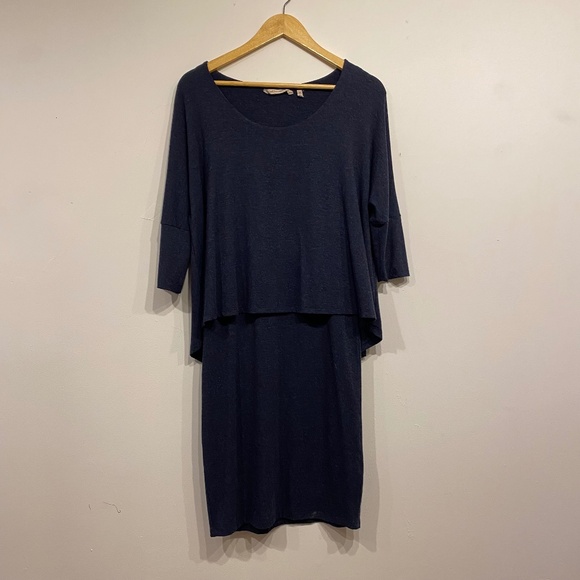 Soft Surroundings Perfect Layer Knee Length Dress in Blue Size XS - Picture 1 of 5